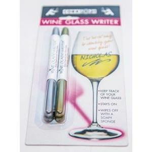 Wine Glass Pens – Gold/ Silver